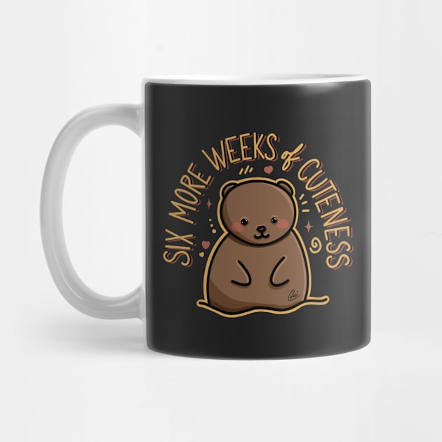 Six More Weeks of Cuteness - kawaii groundhog cutie by CyndiCarlson